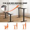 Electric Standing Desk Frame Dual Motor Adjustable 70-117 Cm H Black