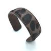 Creative Leopard Print Bangle Stitched C-shaped Open Bracelet  Unisex