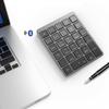 Aluminum Bluetooth Wireless Numeric Keypad Numpad 28 Keys Portable Rechargeable Numeric Pad for Laptop Desktop