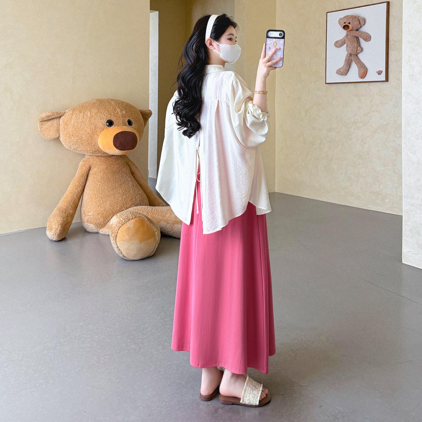 2026 Summer Korean Style Chic Sun Protection Cardigan & Camisole Dress Set 2XL