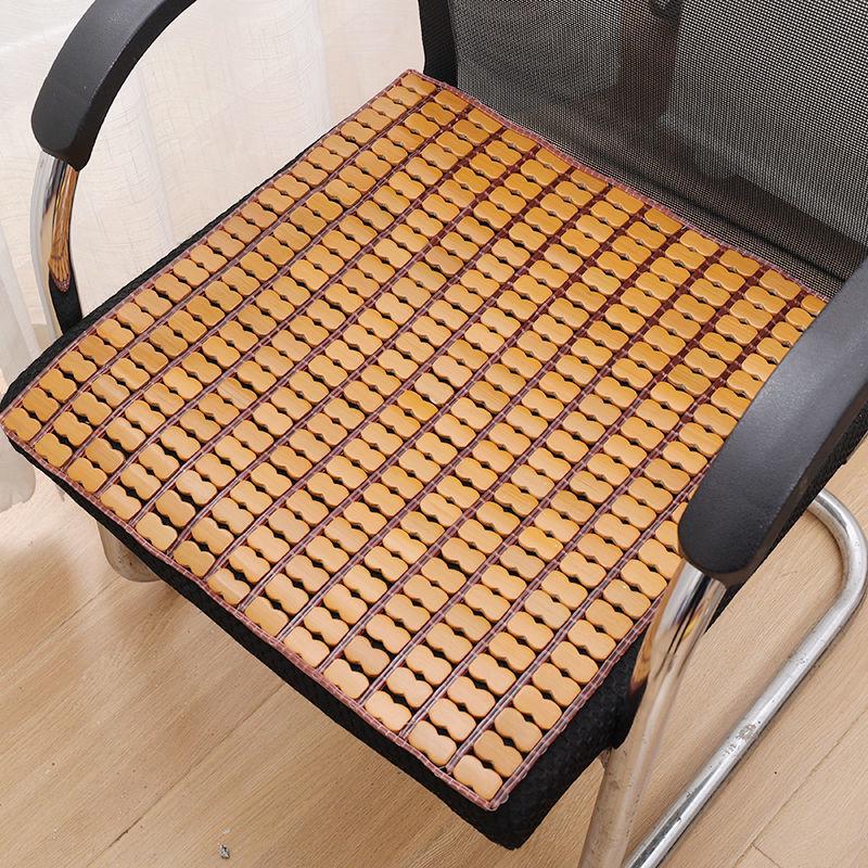 Summer Bamboo Cooling Chair Pad - Breathable, Non-Slip Cushion for Office, Dining, Car, and Students