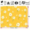 Boho Minimalist Daisy Tapestry Yellow Background with White Blooms Wall Hanging for Room Decor
