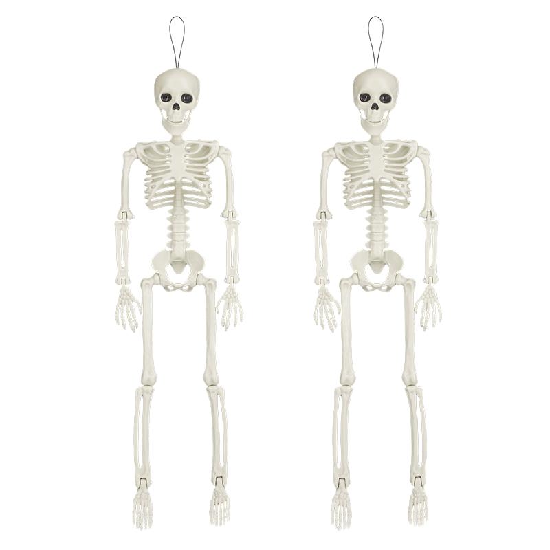 1/2/3pcs Halloween Posable Skull Skeleton Skeleton Human Bones for Halloween Party Home Decoration Haunted House Horror Props