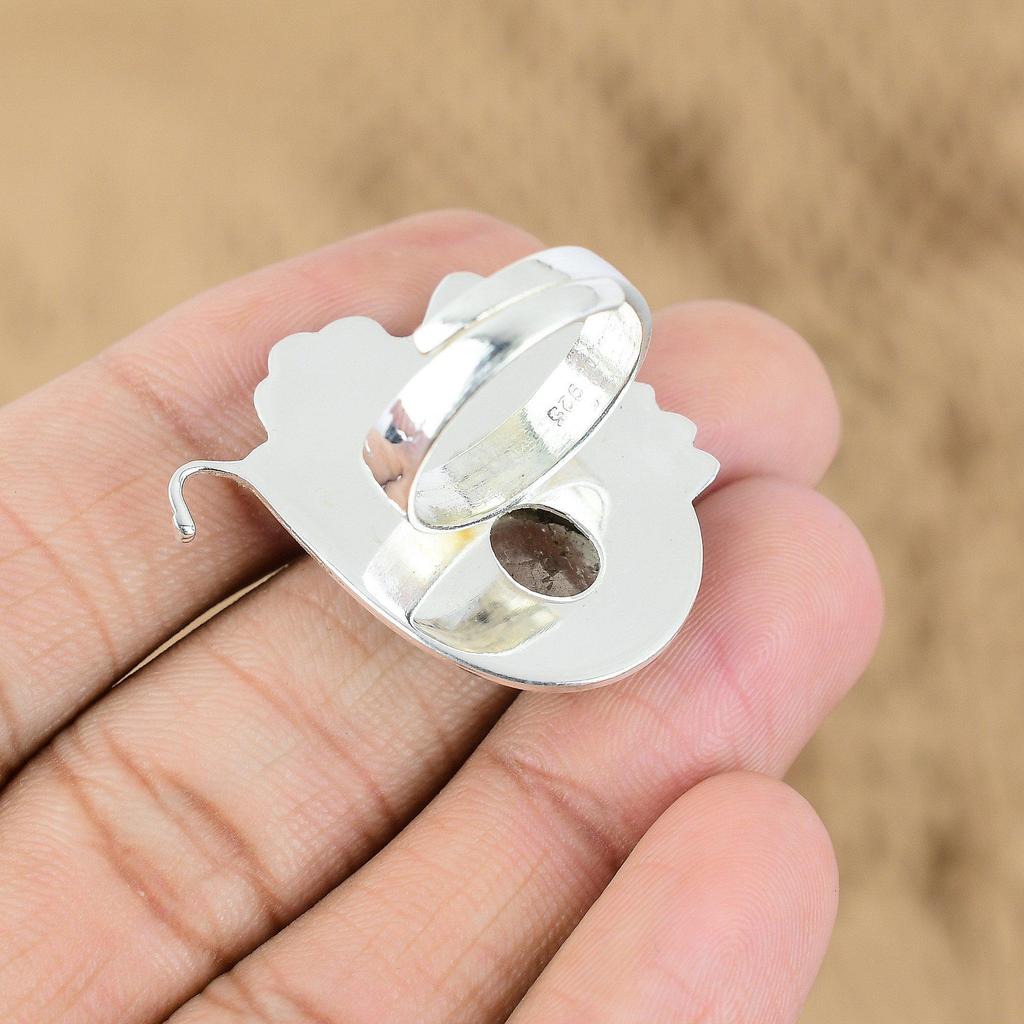 Moonstone Gemstone Sterling Silver Promise Birthday Flower Wedding Daughter Ring