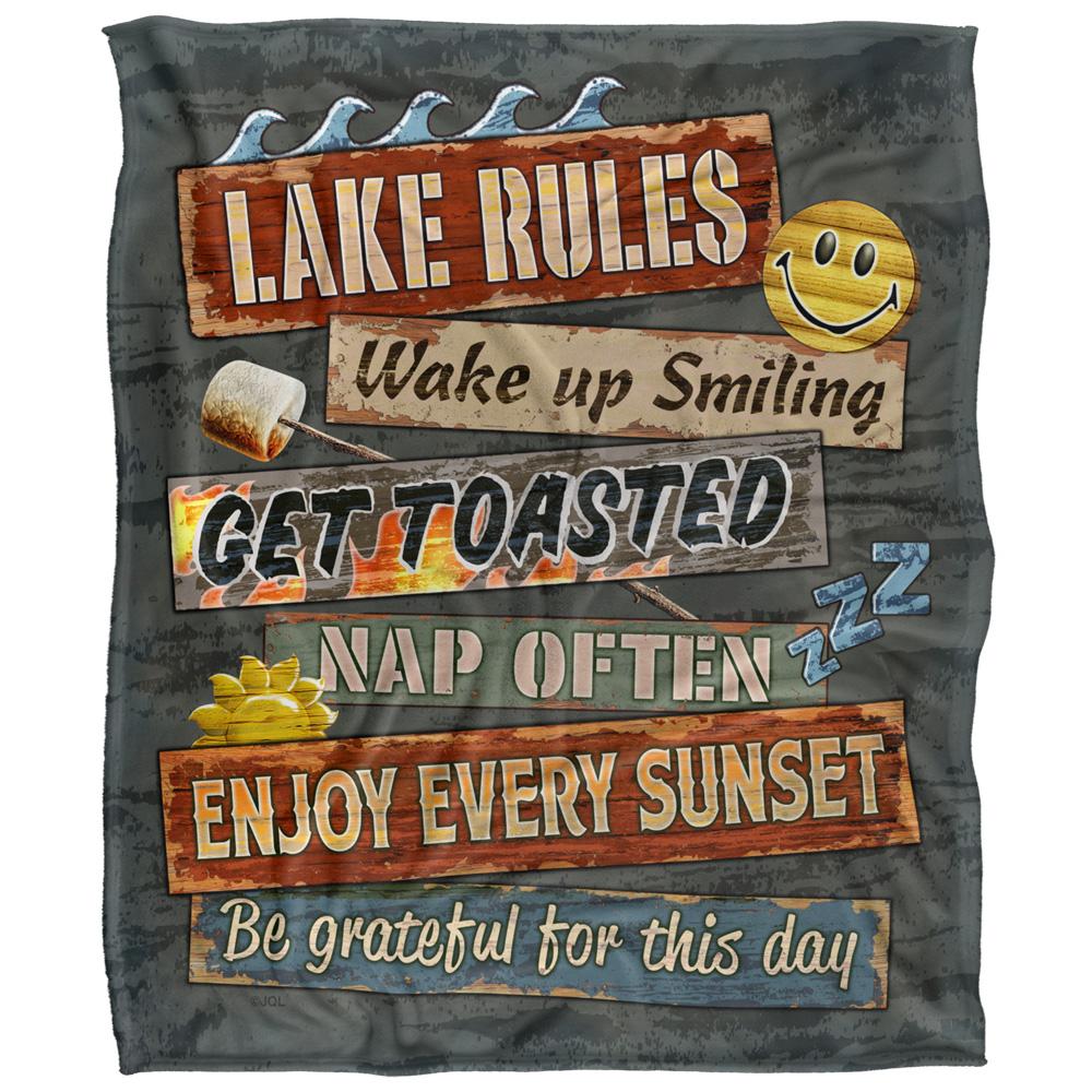 JQ Licensing James Piazza Lake Rules Silky Supersoft Blanket