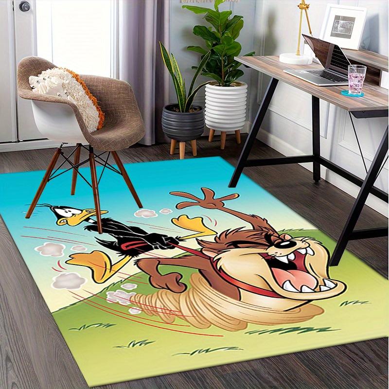 1pc Looney Tunes,Daffy Duck,Tasmanian Devil Office Carpet Soft Polyester Entrance Carpet Washable Non-slip Machine Washable Indoor Carpet Ta