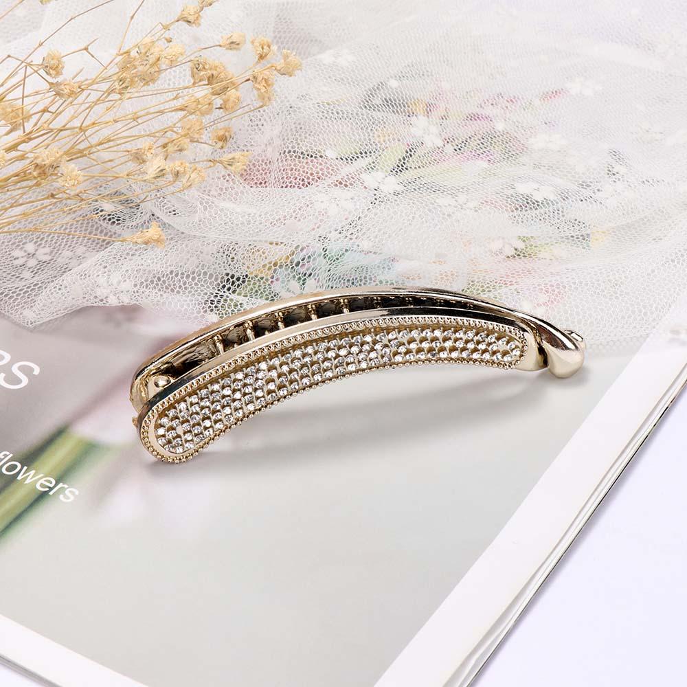 Mode Kristall Strass Banane Mädchen Kopfschmuck Haaraccessoires Haarnadel Spange Haarspange Kralle