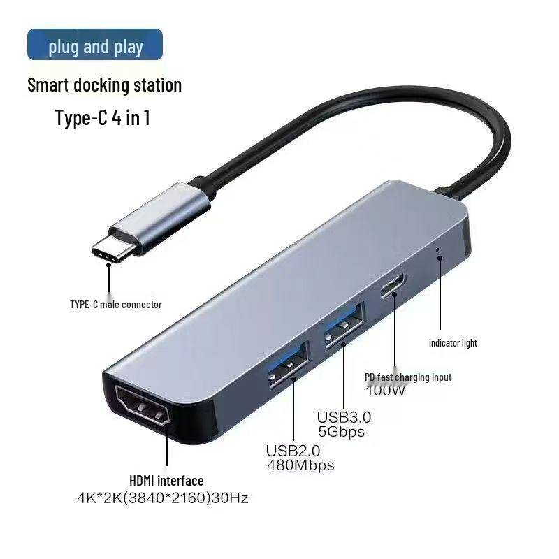 

Type-C HDMI Screen Casting Dock – 4-in-1 Multi-Port Converter Hub