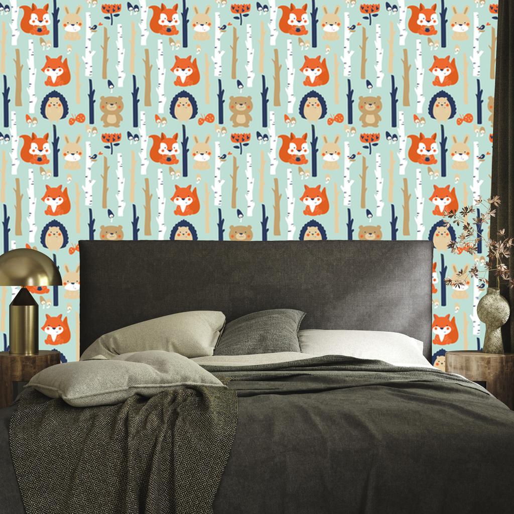 Forest Animals Wallpaper for Living Room and Bedroom 50x1000