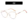 Metal Cat Eye Flat-Lens Glasses 2024: Trendy Anti-Blue Light Frames in Xiaohongshu Celebrity Style