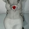 Zircon Love Pendant Necklaces Alloy Material Heart Pendant Necklaces Thick Chain Necklaces Party Jewelry Gift for Women