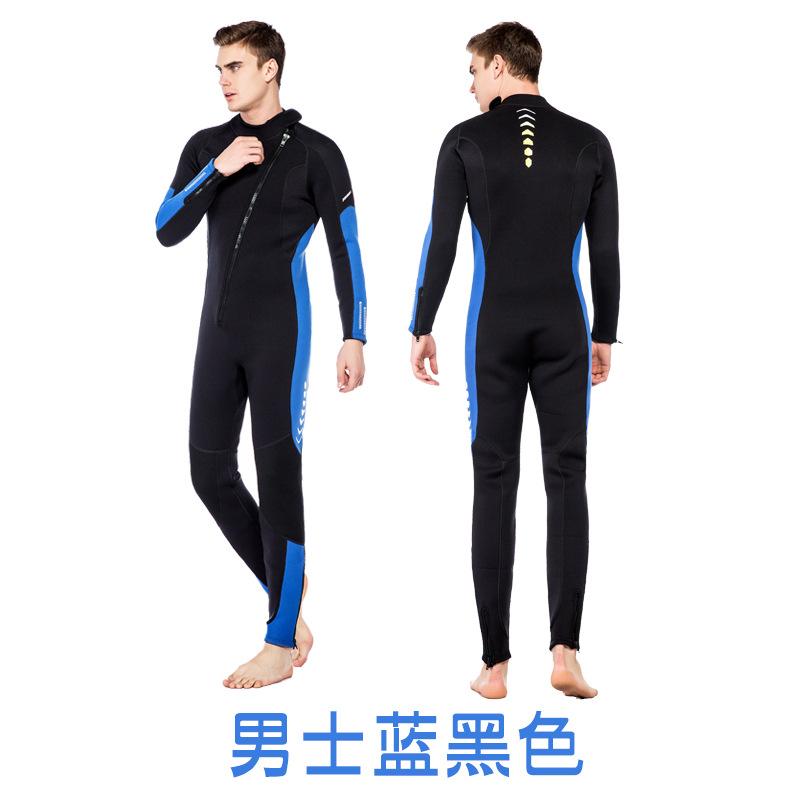 ZCCO New 3mm Diving Suit Men's One-piece Warm Surfing Diving Suit Women's Long Sleeved Anti Cold Snorkeling Swimsuit