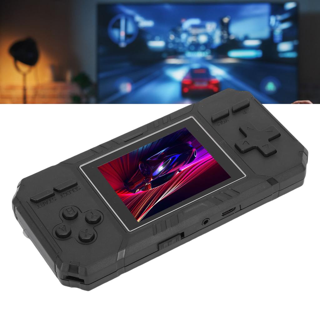 Retro Handheld-Spielekonsole 3 Zoll HD-Bildschirm Videospielkonsole Eingebaute Multiple Spiele AV-Ausgang für TV-Anschluss Schwarz