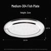 Stainless Steel Oval Fish Steaming Plate