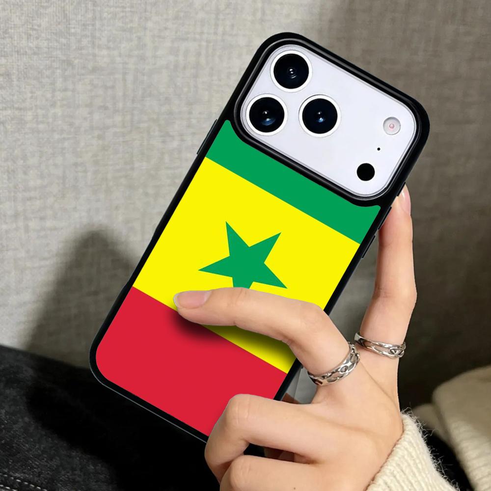 Capa Hülle für iPhone 17 Air 16 Pro Max 15 Plus 11 13 Mini 14 12 Rückseite Handyhülle Senegal Flagge