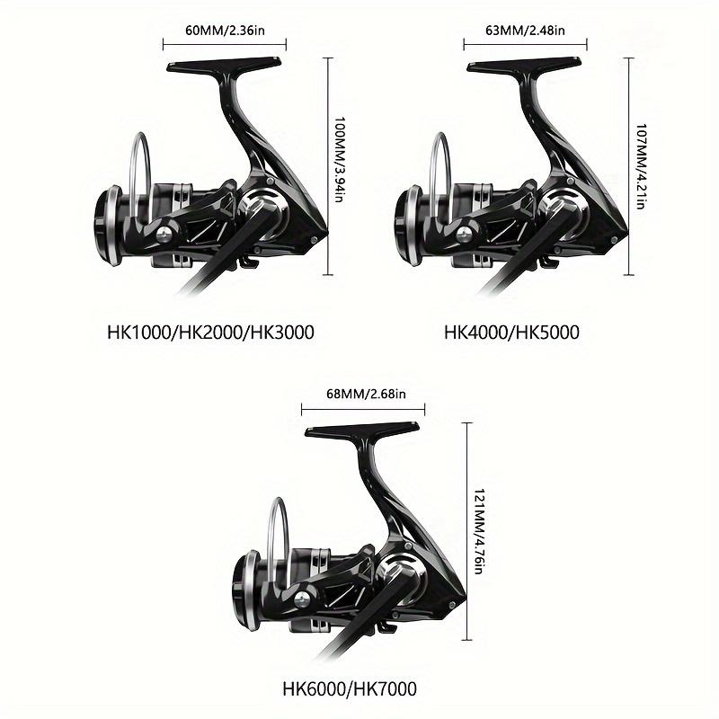 Baitcasting Reel Series 1000-7000 Metal Spinning 5.2:1 High Speed Long Distance Fishing Reel Angler Fishing Tackle Increase The Discharge Cap