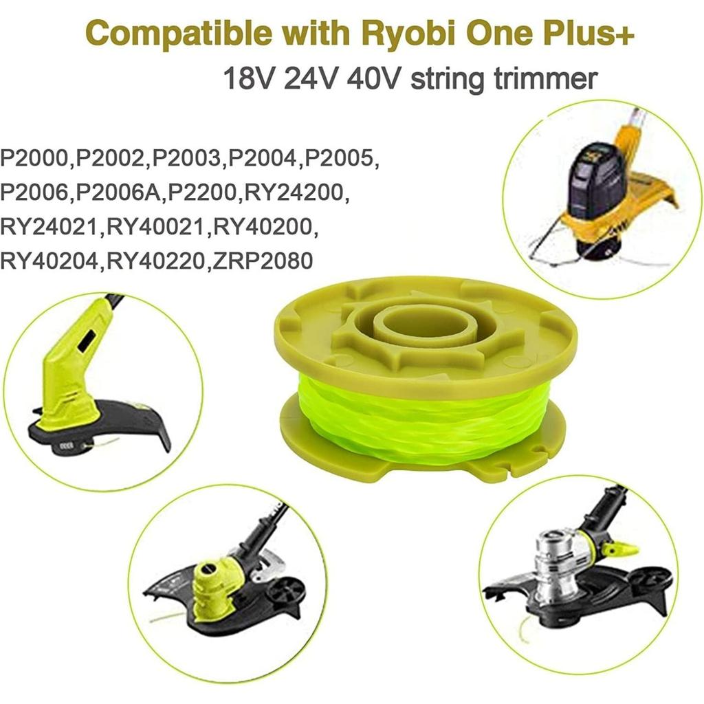 AC80RL3 String Trimmer Replacement Spool, Compatible with Ryobi One Plus+ AC80RL3 18v, 24v, and 40v Cordless Trimmers, 080 Inch Twisted Line, AC80RL3