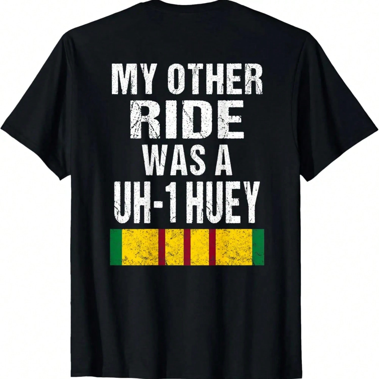 (Print On Back ) Vietnam Veteran Biker UH-1 Huey Helicopter T-Shirt.Jpg S разноцветный