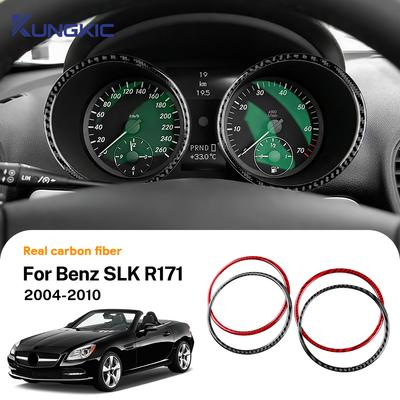 Naklejka z włókna węglowego na wykończenie deski rozdzielczej do Mercedes Benz SLK R171 2004-2010 Akcesoria wewnętrzne