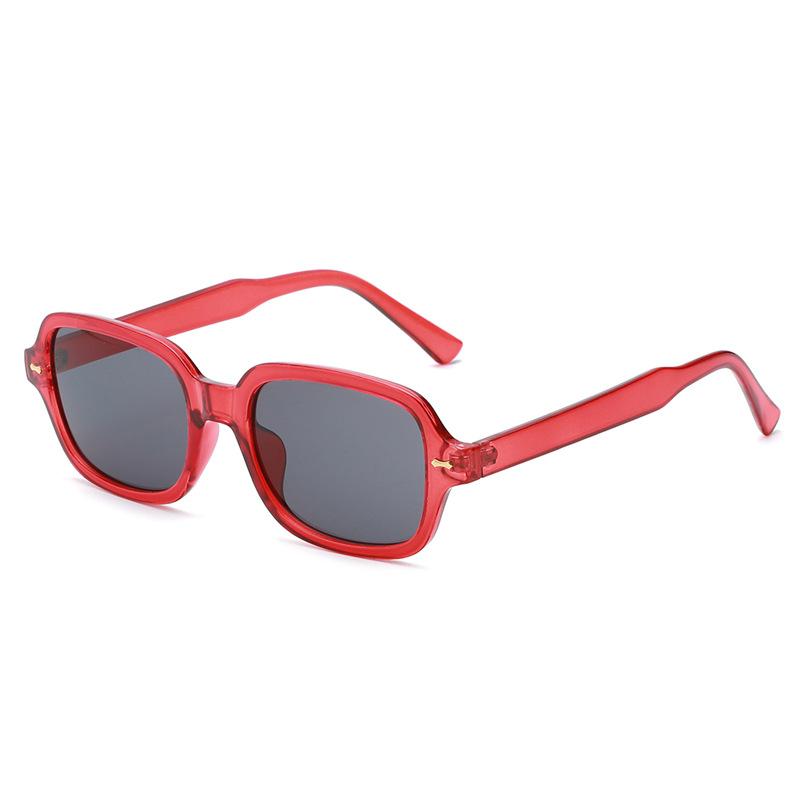 Fashion Square Women Luxury Sunglasses Retro Rivets Men Orange Lens Shades UV400 Sun Glasses