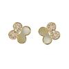 Elegant Four-Leaf Zircon Flower Earrings – Luxurious and Versatile Design for Women