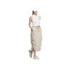 Adidas Originals Chinese V-Day Solid Color Lace-Up Mid-Rise Long Casual Skirt Women Skirts Light-Brown JM2714