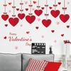 Valentine's Day Atmosphere Decor Stickers Heart-shaped Romantic Sweetheart Balloon Stickers For Glass Windows Display Windows