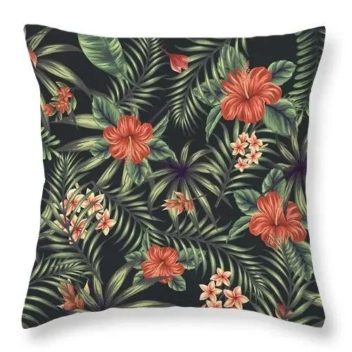 Tropical Green Plant Pillowcase Colorful Tree Pattern Creative Cushion Vitality Natural Style Sofa Decoration Pillow