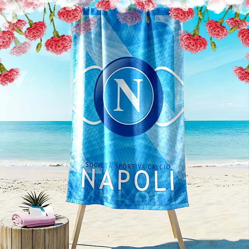 Asciugamano da Spiaggia Stampa Napoli FC, Asciugamano Grande Morbido Asciugatura Rapida per Spiaggia Campeggio Nuoto