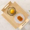 AT21-Bread Tray Storage Organizer Wooden Serving Tray Wood Tea Plate Food Dish Platter Plate Dinner Fruit Cake