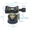 Haoge Low Profile Ballhead Tripod Ballhead with and Quick Release Clamp and Plate for Tripod Monopod Slider DSLR Camera Camcorder Max Loading 8kg
