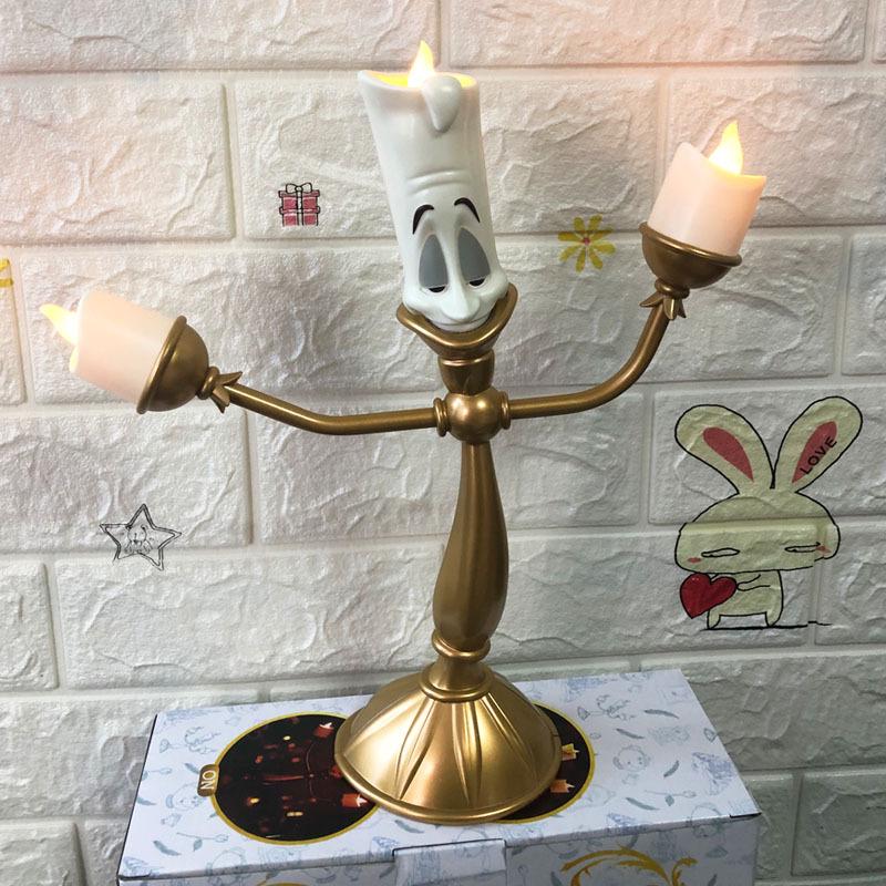Beauty and the Beast Collection: Lumiere Candelabra & Cogsworth Pendulum Resin Table Clocks