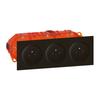 Socket Kit - Legrand - Dooxie - 3 Sockets 2P+E - 16A - Black Finish