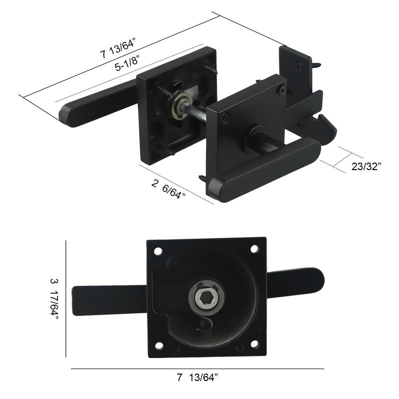 Garden Door Lock Double-Sided Door Latch Secure Closure For Safety Versatile Application Door Lock Inner Box 19*14*6CM