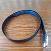 Used LOUIS VUITTON LV Initiales Belt Black Silver Buckle
