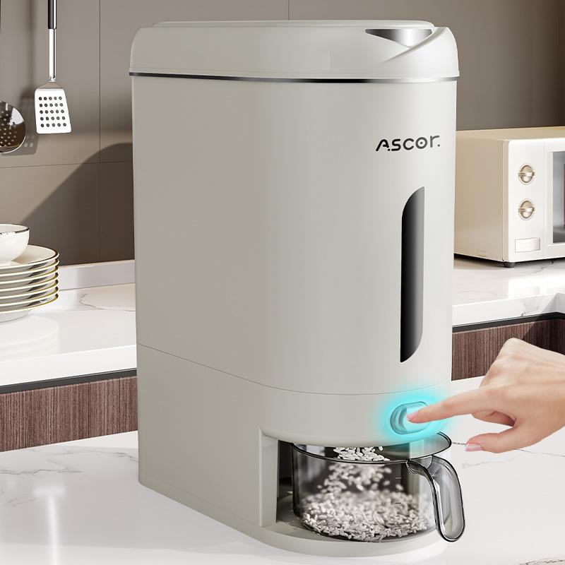 Rice Bucket Household 2026 New Sealed Rice Jar Rice Box Insect and Moisture Proof Kitchen Rice Storage Container High End