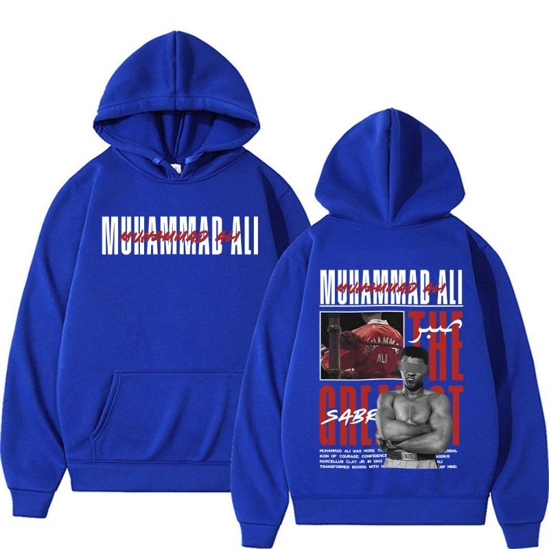 The Greatest Muhammad Ali Vintage Graphics Hoodies Men Women Fashion Cool High Street Sweatshirts Casual Fleece Oversized Hoodie