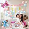 Pony Polly 3Rd Birthday Happy Balloon Decoration Girl Children'S Party Package Ceremonial Decoration Background Wall 5