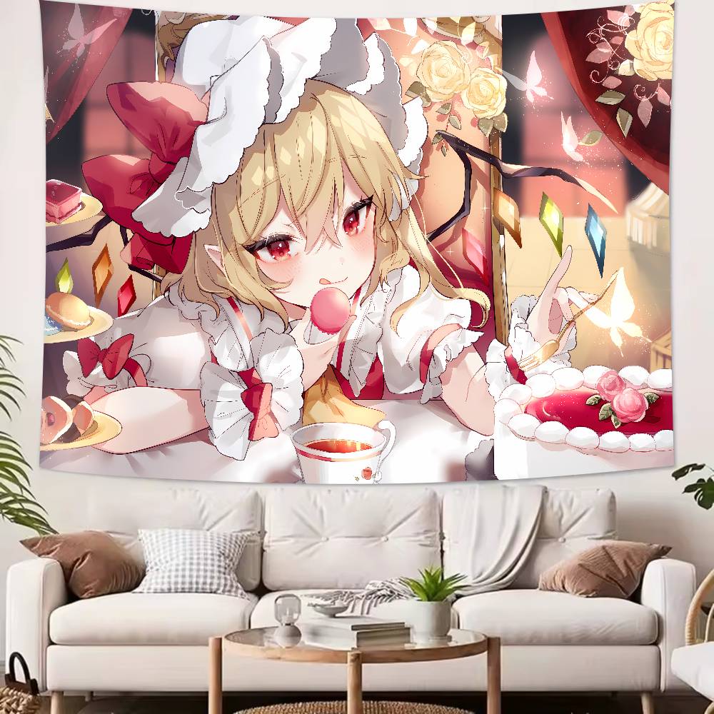 Large Populae Fashion Cool Touhou Project Tapestry Home Decor Wall Hanging Living Room Bedroom Aesthetic Decor Multiple Size