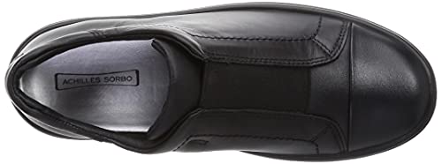 Achilles Sorbo Women's Genuine Leather Walking Shoes, Comfortable and Shock-Absorbing, Size 3E, Black, ANF 5130, Size 24.0 cm