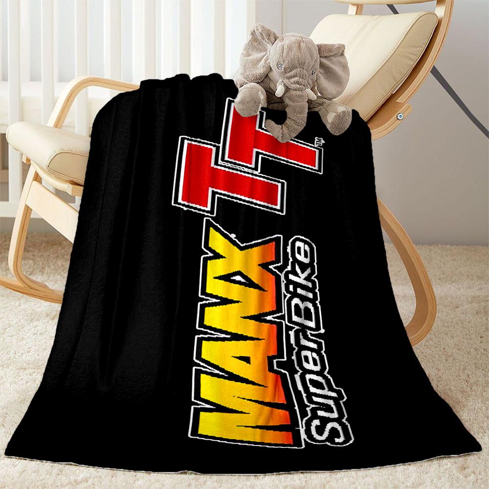 Isle Of Man Tt Race Flannel Blanket-Soft and Suitable for Sofas,Beds,Offices,Travel,All Seasons,Great Gift for Holidays and Birthdays.
