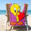 1pc Tweety3 Beach Towel, Beach and Seaside Swimming Pool Equipment, Fashion Pattern, Rectangular, Travel Essentials