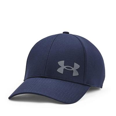 Under Armor Armorvent Fitted Baseball Academy Blue Men's Iso-Chill Cap, (408)/Pitch Gray, Large/X-Large