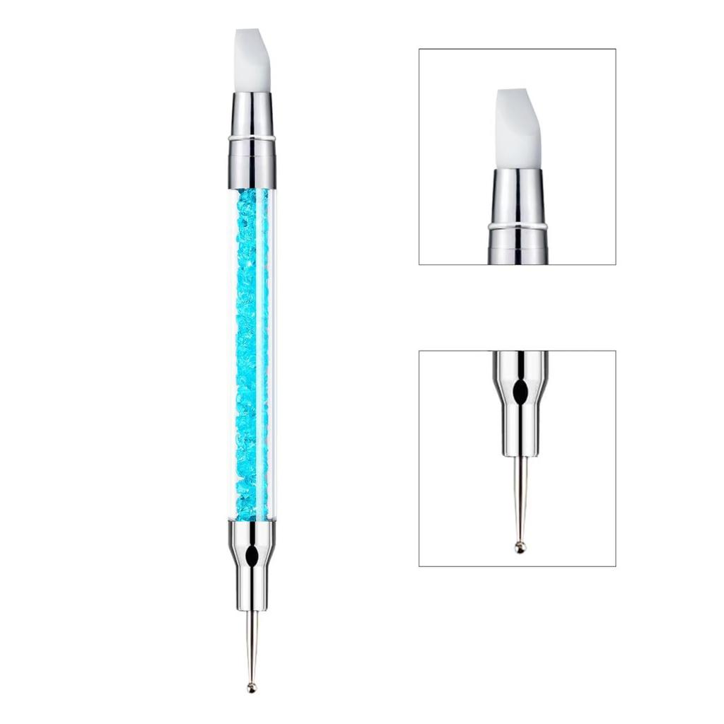 Nail Art Sculpture Pen, 5Pcs Dual Tipped Dotting Pen and Silicone Nail Tools for Resin, Silicone Brushes, Acrylic Pen, Nail Art Brushes, Nail Foil