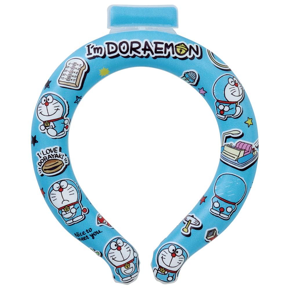 Skater Reusable Cooling Ring Neck for Women and Sanrio Cooler, Medium, Children, "I'm Doraemon" Design, NCL1-A