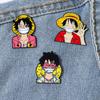 3 Pcs Adventure Anime Character Brooch Cute Funny Luffy Enamel Pin Backpack Clothing Jewelry Metal Badge Accessories Gift