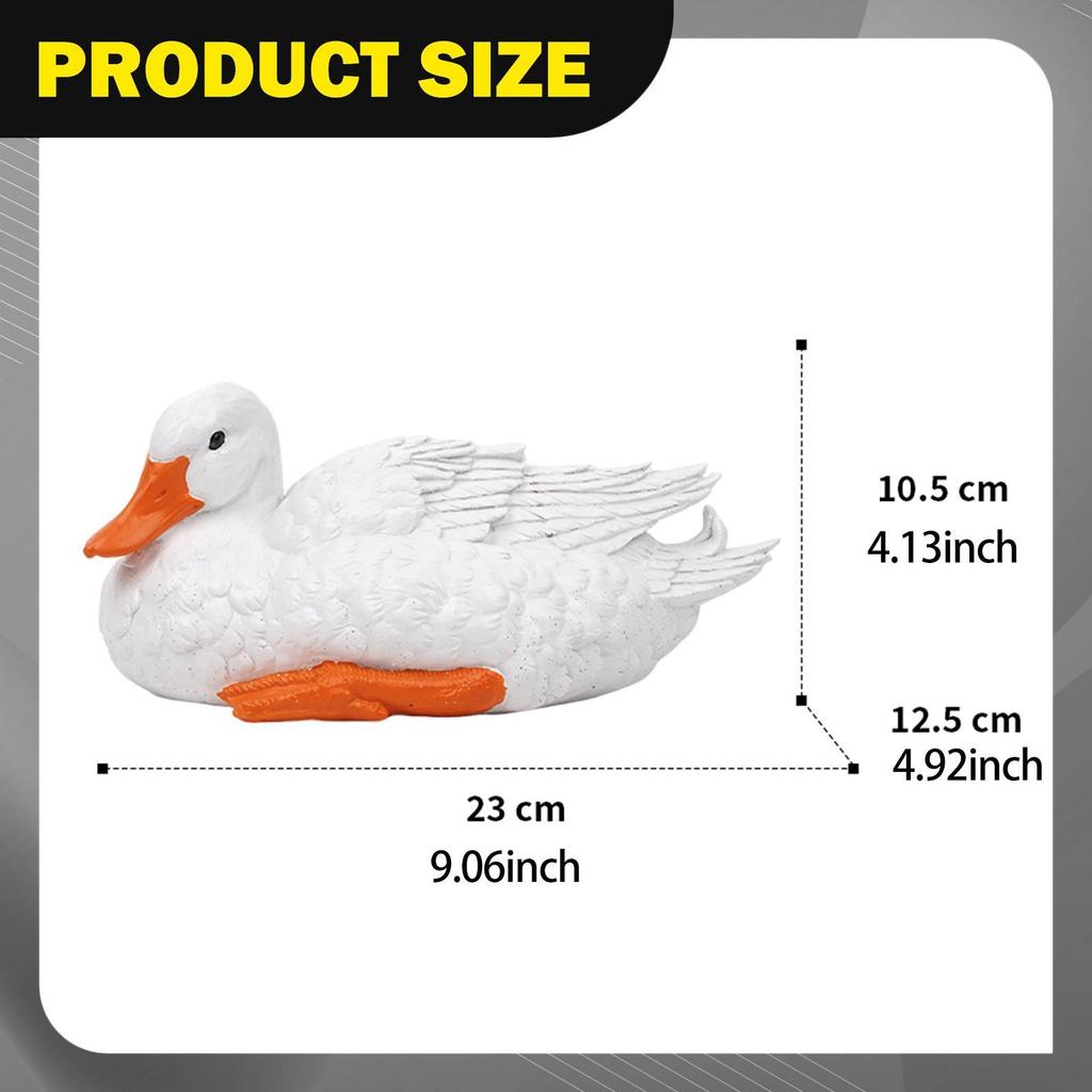 Duck Garden Statue Outdoor Resin Animal Figurine for Yard Lawn Patio Pond Modern Decorative Statuette