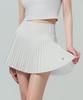 SERGIO TACCHINI W High-Waisted Woven Pleated Skirt (White)