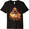 Funny Pug Thanksgiving Dog Mom Turkey Costume Women Premium T-Shirt