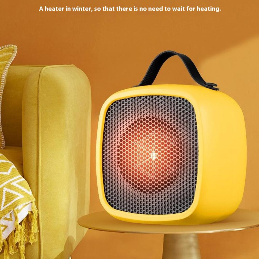 

Mini Desktop Heater 2 Gears Adjustable Portable 500W Electric Space Heater for Home Office,EU Plug Yellow